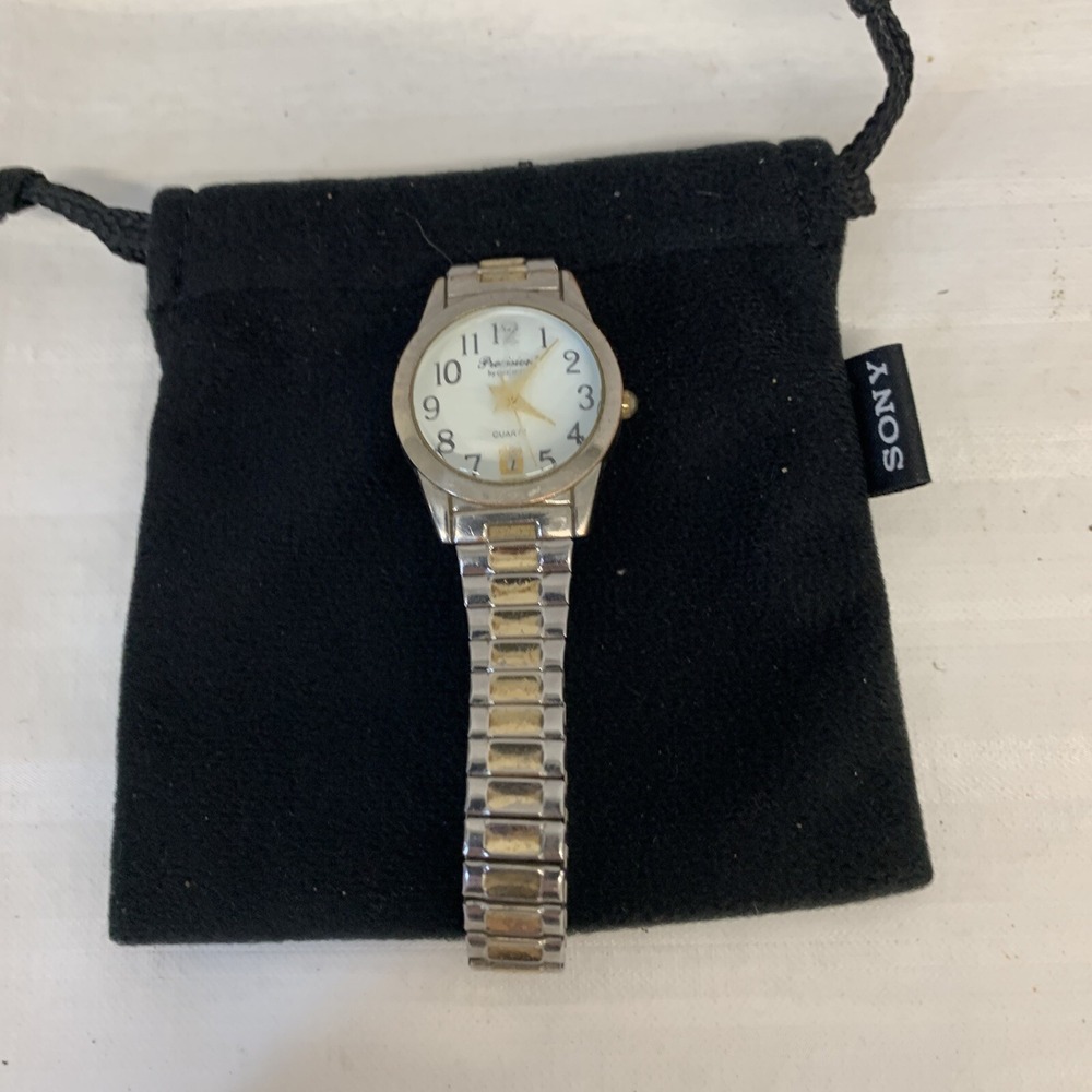 Gruen Watch Women's Precision Silver Stretch Quartz Stainless Steel Band Vintage